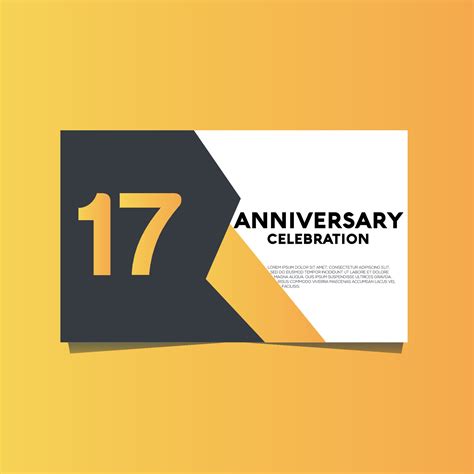 17 years anniversary celebration anniversary celebration template ...