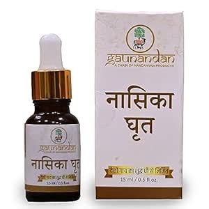 Gaunandan Nashika Ghrit (15 ml) - Herbal Scent, Liquid Essential Oil ...