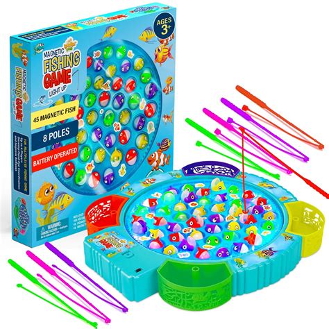 Amazon.com: IPIDIPI TOYS Fishing Game for Kids, Magnetic Fishing Game ...