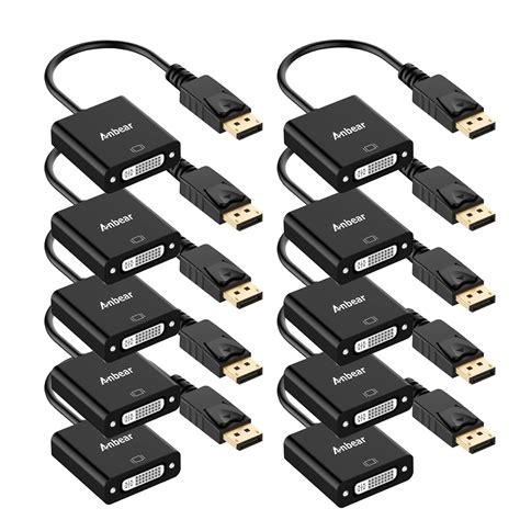 DisplayPort to DVI Adapter 10PACK,Anbear Display Port to DVI-D Adapter ...