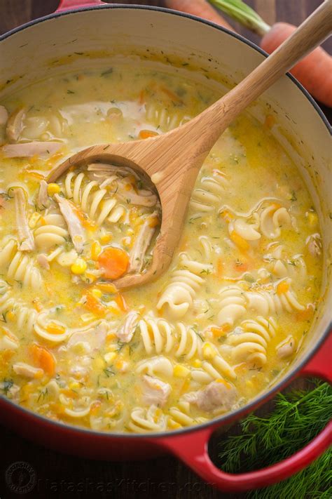 Creamy Chicken Noodle Soup Recipe | Recipe | Creamy chicken soup ...