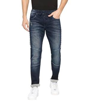 Buy Being Human Dark Tone Jogger Fit Mens Jeans (Size: 42)-BHDI23619 ...