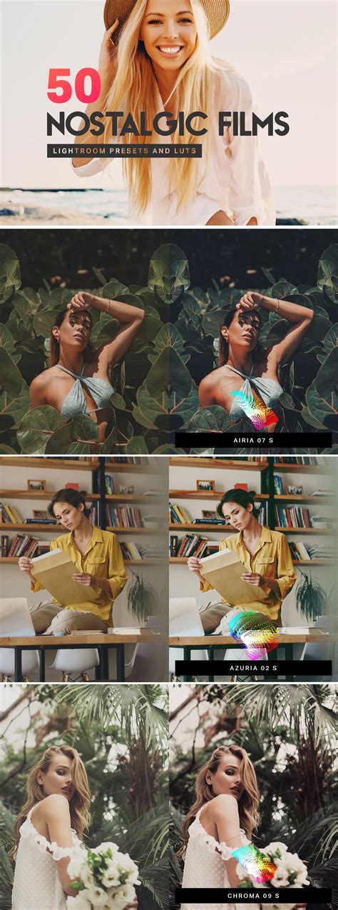 50 Nostalgic Films Lightroom Presets and LUTs | Film presets lightroom ...