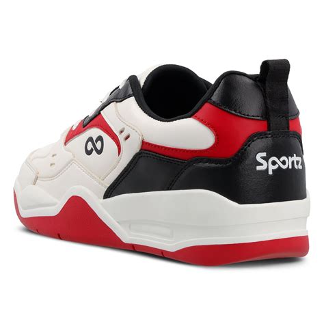 Men's Colourblocked Sneakers - WY3477 White Red – Walkaroo Footwear