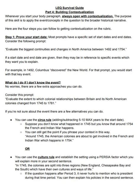 AP US History LEQ Survival Guide - Amped Up Learning