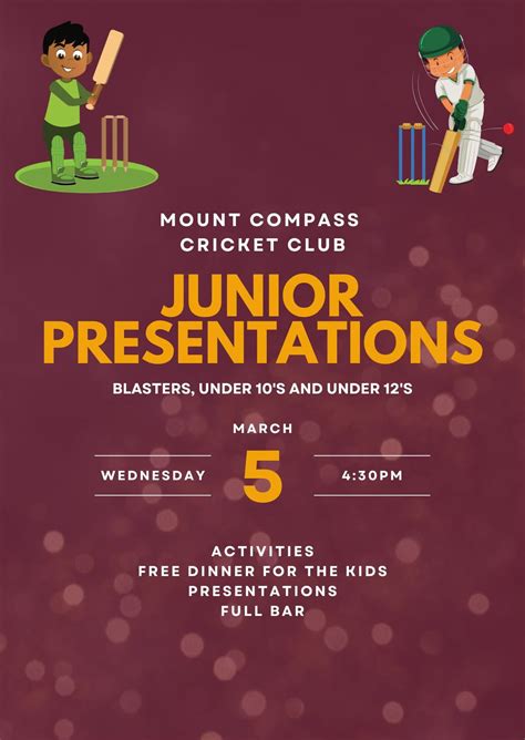 Mount Compass Cricket Club Junior Presentations, Burgess Rd , Mount ...
