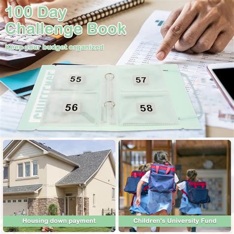 Tzgsonp 100 Envelope Challenge Binder, Money Saving India | Ubuy