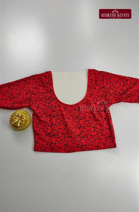 Stretchable Pattern Print Blouse – Madrassi Weaves