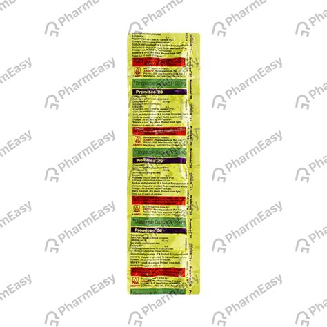 Promisec 20 MG Capsule (10): Uses, Side Effects, Price & Dosage | PharmEasy