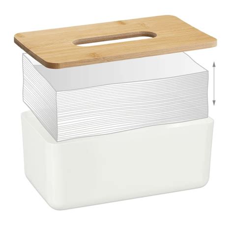 Tissue Box with Wooden Lid