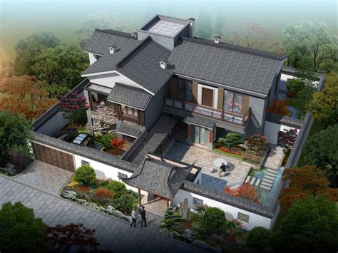 QH2035现代风格农村自建房设计图二层平顶带阳台别墅设计图纸简单经济型 - 青禾乡墅科技