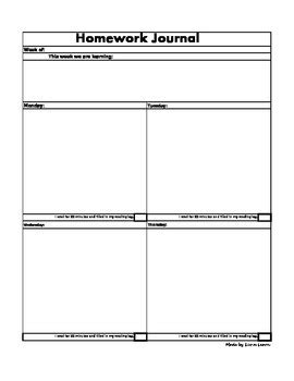 Image result for Homework Journal