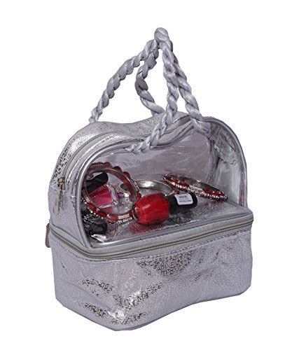 Buy Kuber Industries PVC Silver Casual Make Up Kit (MSC0091305) at ...