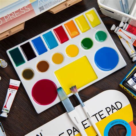 MEEDEN Ceramic Watercolor Palette,17-Well White India | Ubuy