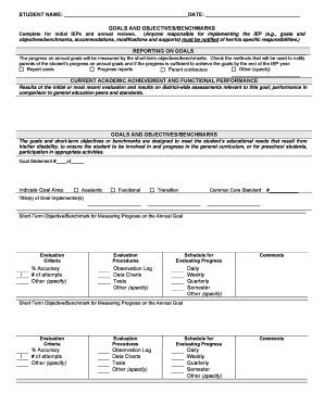 Fillable Online (Anyone responsible for implementing the IEP (e Fax ...