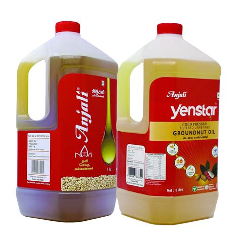 Anjali Cold Pressed Gingelly / Sesame Oil (Gingelly & GroundnutOil 10 ...