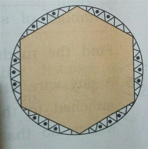 Round table cover has six equal designs as shown in the given figure If ...