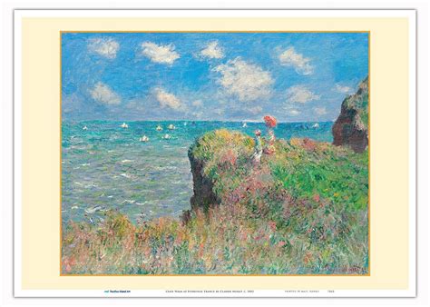 Cliff Walk at Pourville France - From an Original Color Painting by ...