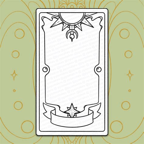 Celestia Design Printable Tarot Card Template Blank Tarot Card Template ...