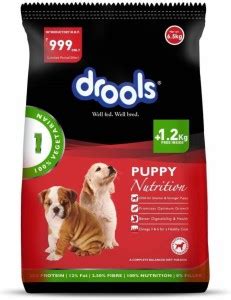 Drools Drools 100% Vegetarian Puppy Food, 6.5 KGs (Free 1.2 KGs Extra ...