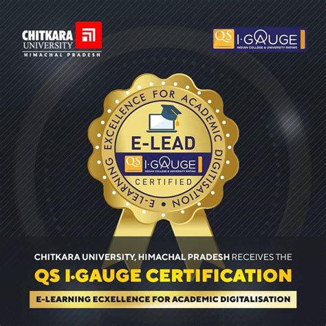 Chitkara University, Himachal Pradesh receives the QS IGAUG E-LEAD ...