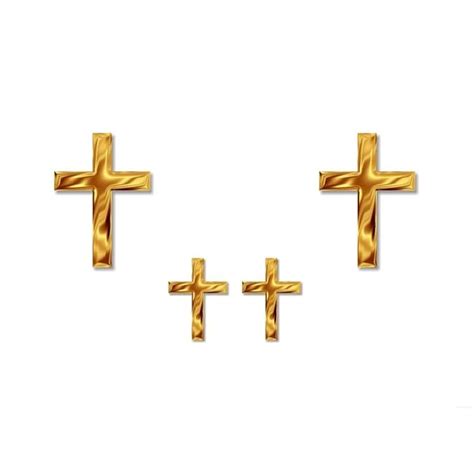 StreetLegalDecals 4 Religious Symbol Holy Cross Gold Vinyl Sticker Set ...