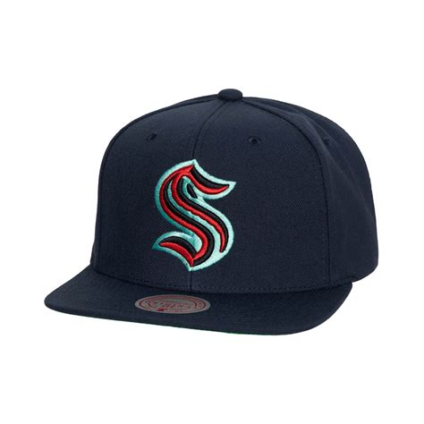 Mitchell & Ness Seattle Kraken Alternate Flip Adjustable Snapback Hat ...