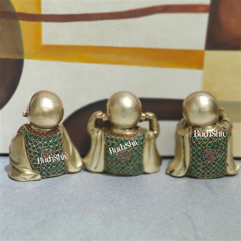 Buy Baby wise Laughing Buddha Monks Brass Statues | BudhShiv - Budhshiv.com