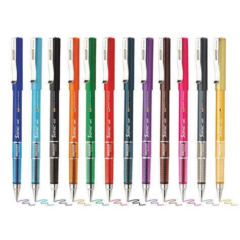 Hauser Sonic 0.5mm Multicolor Gel Pens With Hard Box Case | Sleek Matte ...