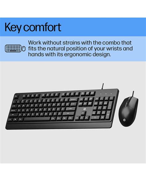 HP KM180 Keyboard & Mouse Wired USB Desktop Keyboard (Black)