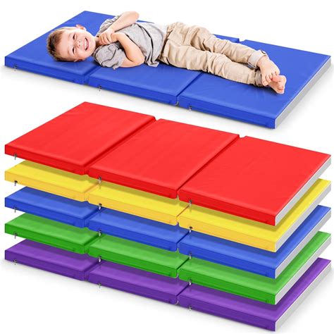 Amazon.com : Wesiti 5 Pieces 2'' Thick Fold Daycare Nap Mats 3 Folding ...