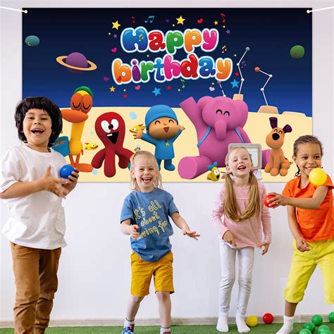 Buy Cartoon Pocoyo Backdrop 5x3ft - Pocoyo Birthday Party Supplies ...