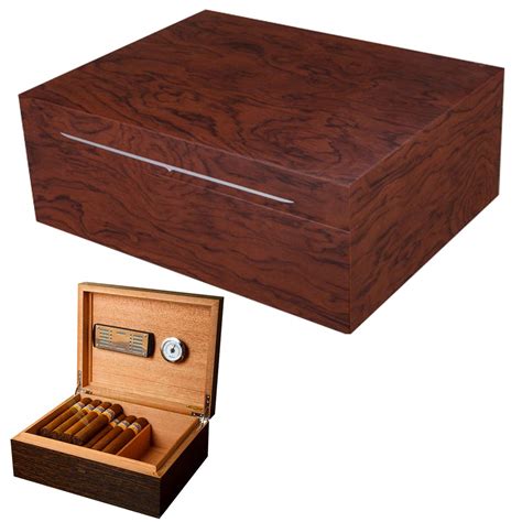 Buy Cigar Humidor for approx-36 Cigars, Brown, with Hygrometer and ...