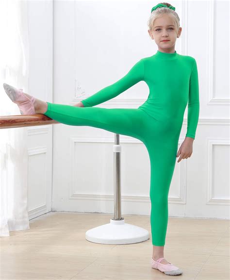 Buy YgneeDom Kids Girls One Piece Spandex Unitards, Long Sleeve ...