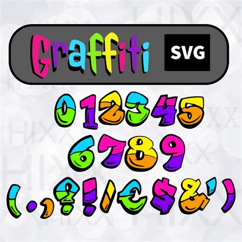 Graffiti Numbers And Symbols