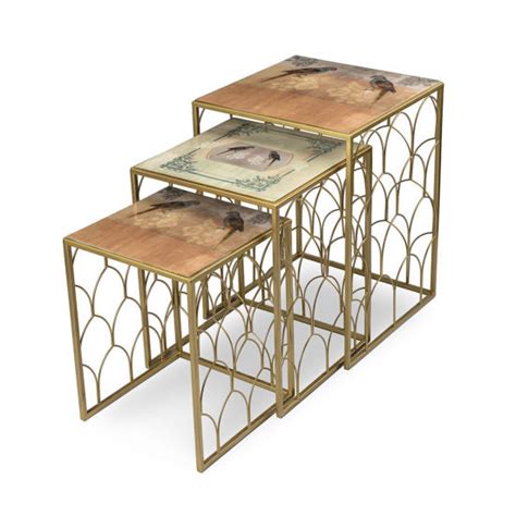 Buy Now Stylish Parrot Nesting Tables Set of 3 – Artychoke