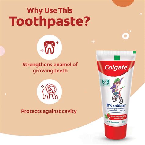Buy COLGATE TOOTHPASTE FOR KIDS (6-9 YEARS) NATURAL STRAWBERRY MINT ...