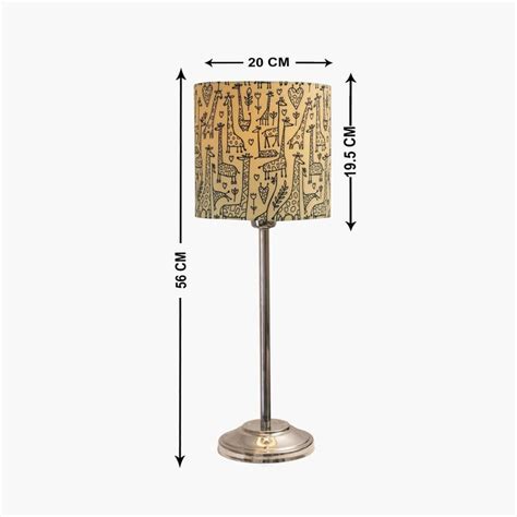 Buy HOMESAKE Beige Steel Table Lamp With Printed Linen Shade from ...