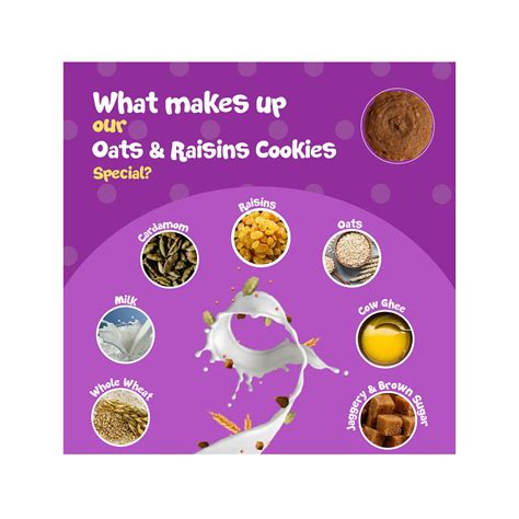 Bebe Burp Oats and Raisins Cookies for Babies from 8+ Months - 150g ...