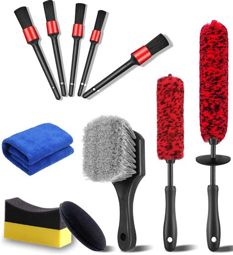 Amazon.com: 11Pcs Wheel Tire Cleaning Car Detailing Rim Brush Kit ...