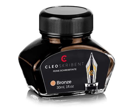 Cleo Skribent Bronze Fountain Pen Ink Bottle | 30ml : Amazon.in: Office ...