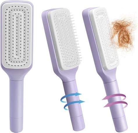 1 PCS Self Cleaning Hair Brush,hair Brushes For Women,one-click ...