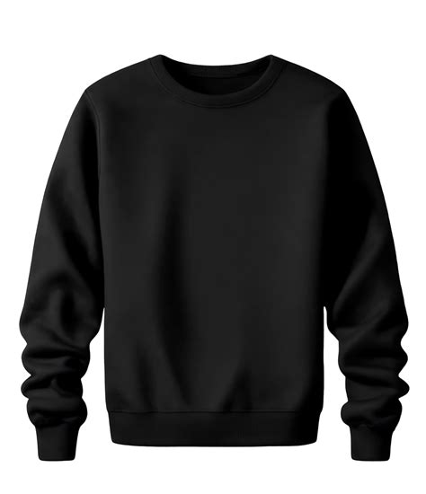 Black sweater isolated template mockup. Sweatshirt long sleeve 46839123 PNG