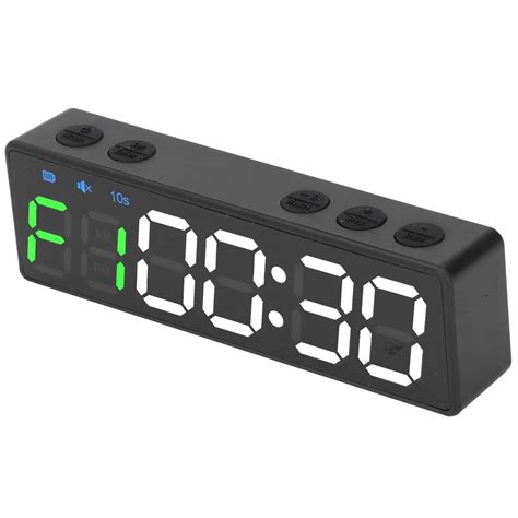 Interval Timer, Low Battery Alert Rubber Compact Gym Timer for ...