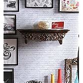 Worthy Shoppee Beautiful Hand Carved Wood Lacquered Wall Decor Shelf ...
