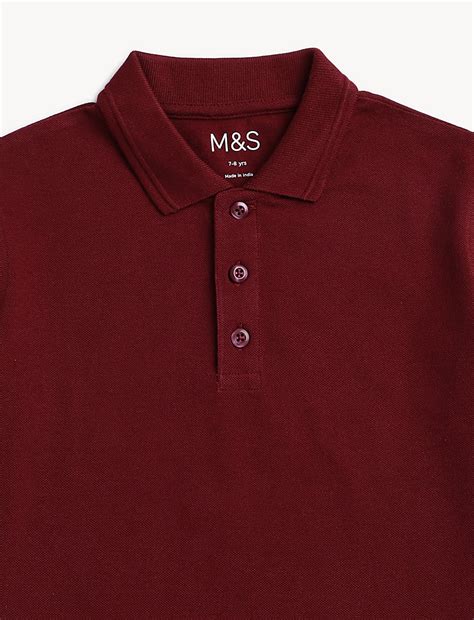 Buy Pure Cotton Solid Polo T-Shirt at Marks & Spencer