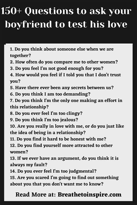boyfriend questions quiz