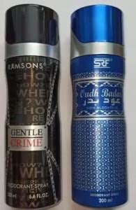 RAMSONS Gentle Crime & Oudh Badar Deodorant combo Pack of 2 (200ml X 20 ...