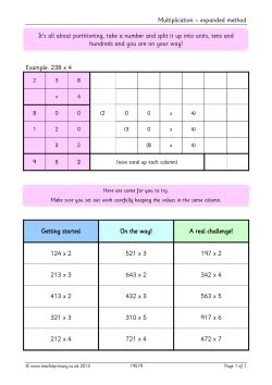 Expanded Method of Multiplication Year 5 的图像结果