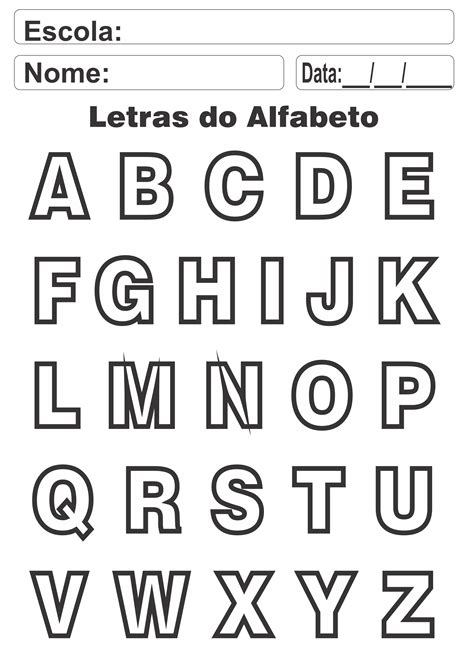 Alfabeto Moldes Para Imprimir - RETOEDU